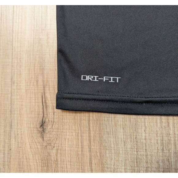 Nike Size XL Dri-Fit Swim Hydroguard Black Shirt Rash Guard UPF 40+  EUC - Picture 6 of 9